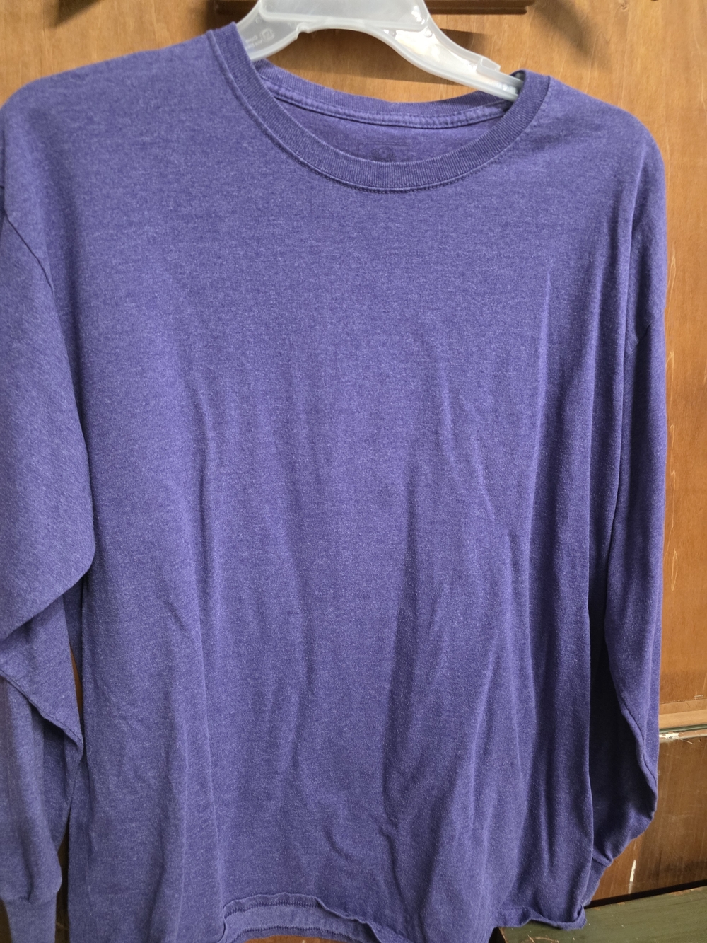Fruit of the Loom Heather Purple Long Sleeve Tee
